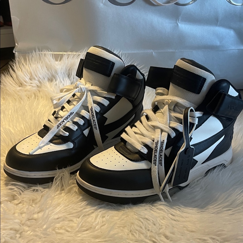 Off-White Monochrome High-Top Sneakers